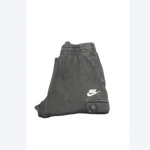 Nike Youth Size Large black Sweatpants Elastic Waist Drawstring Cargo Pockets